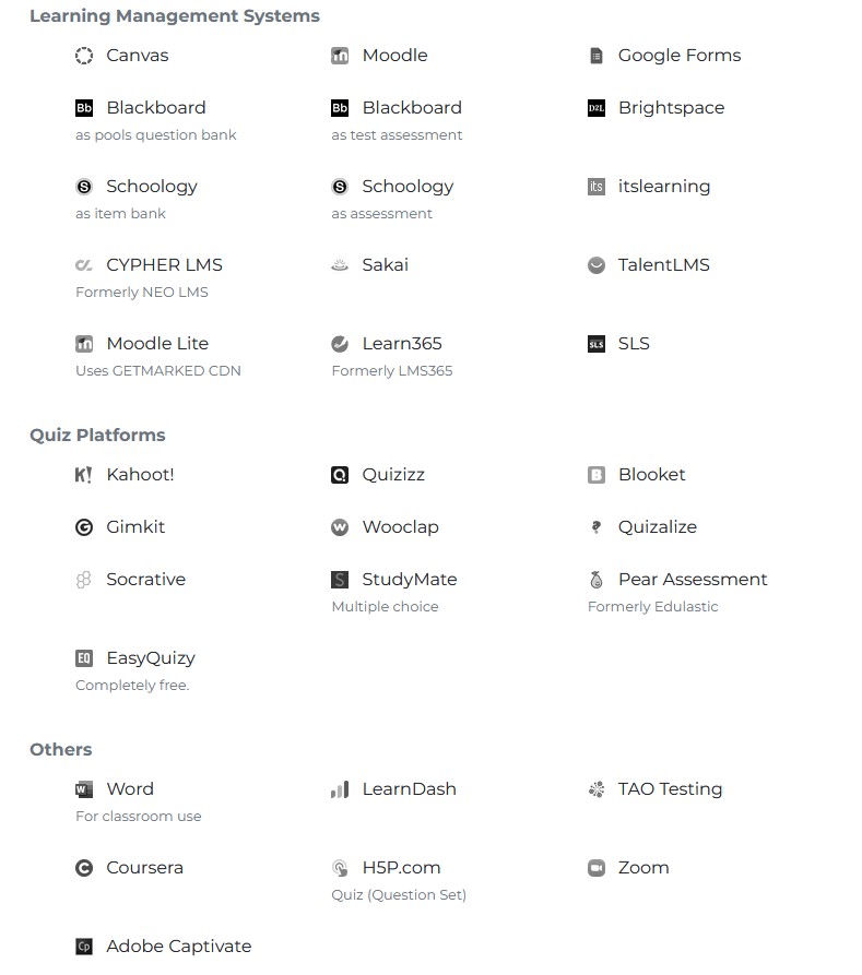 export menu in getmarked digitaliser