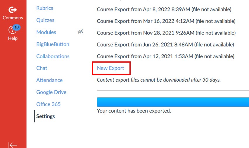 How to export Classic and New Quizzes from Canvas LMS