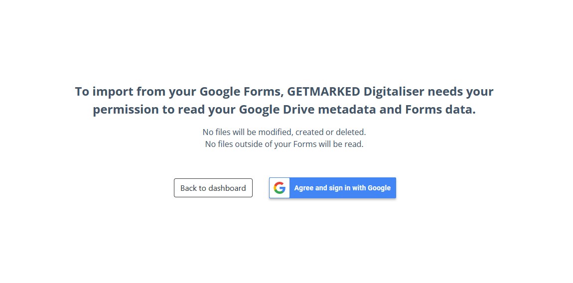 getmarekd asking for permission to acccess your google forms data