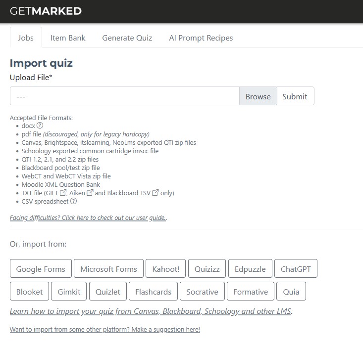 getmarked digitaliser dashboard