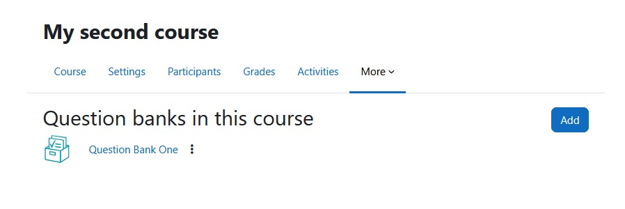 moodle course question banks