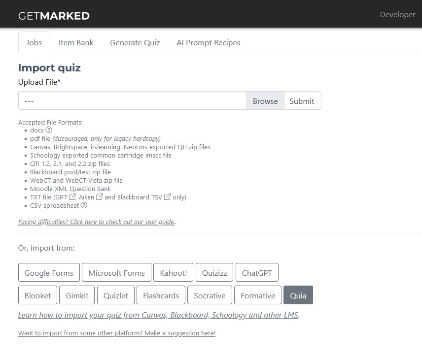 getmarked digitaliser dashboard