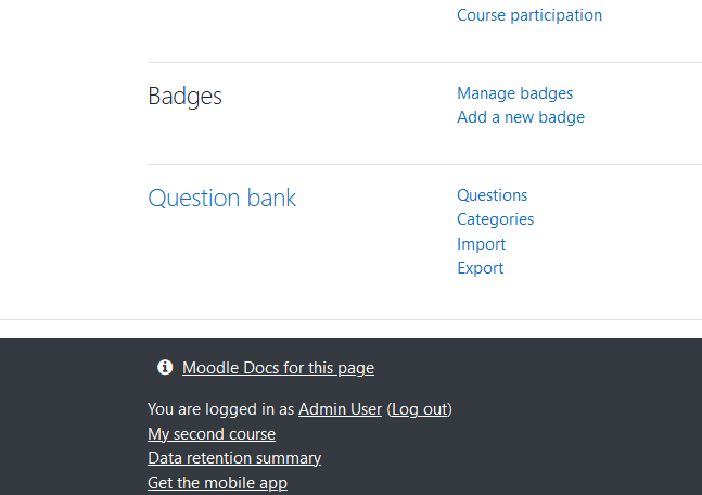 Additional features inside Moodle Course Page