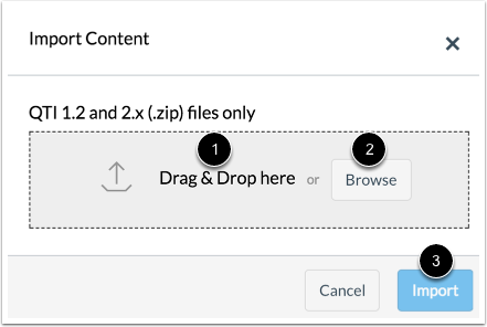 import content in build page of new quizzes