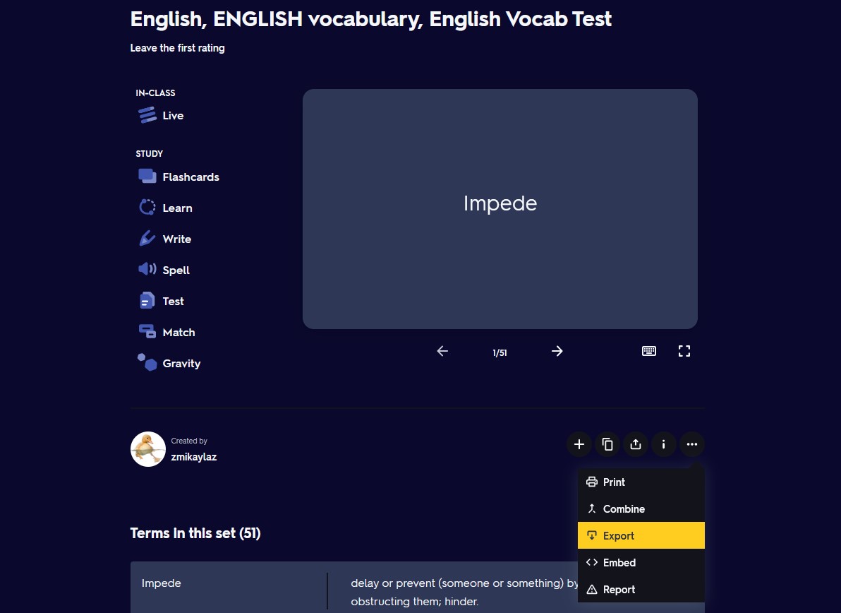 How to import Quizlet Flashcard into Kahoot, Quizizz and Google Forms