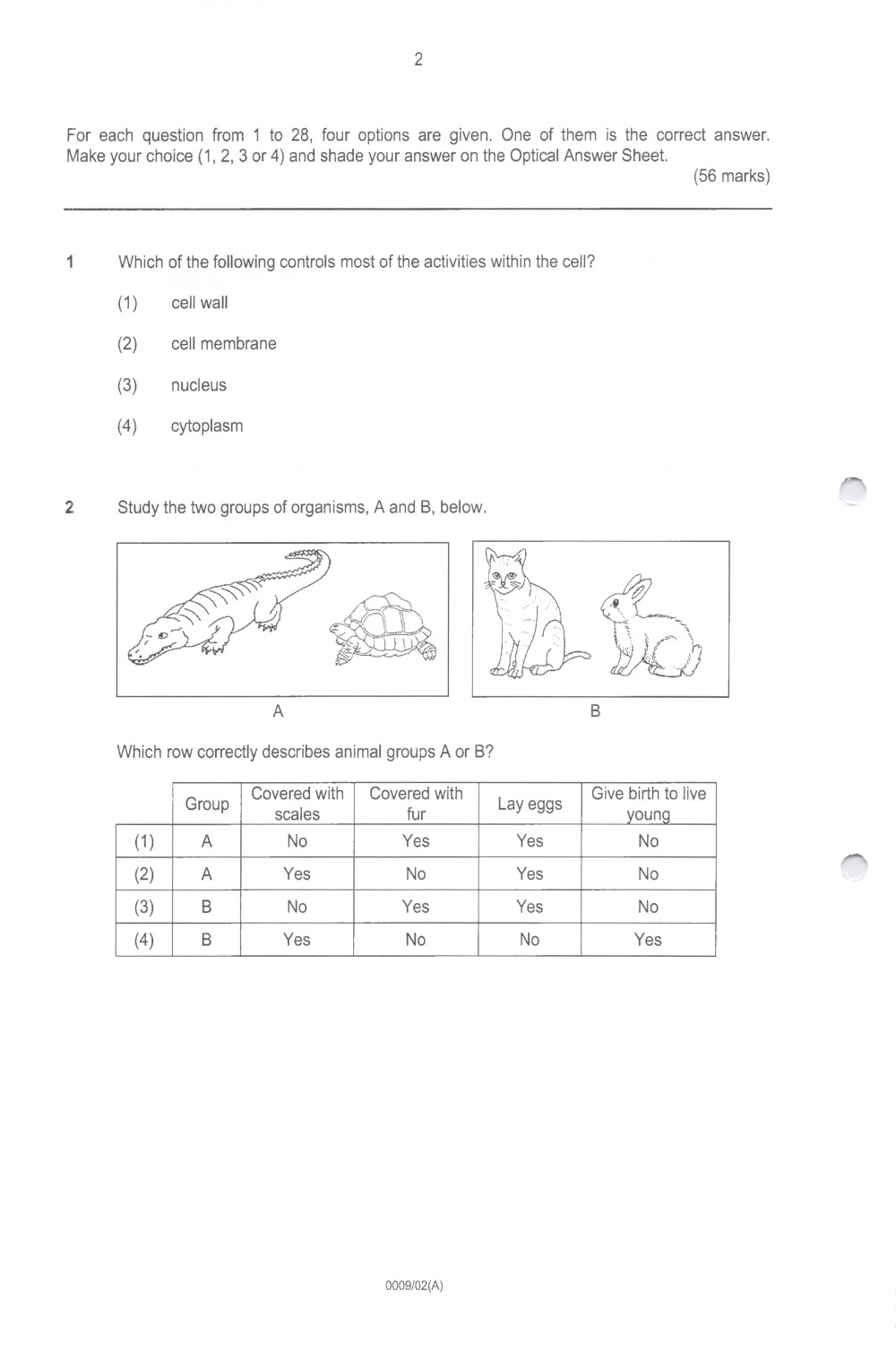 Multiple Choice Questions